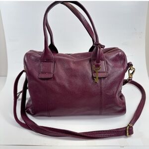 Fossil Burgundy Leather Crossbody/Satchel Purse